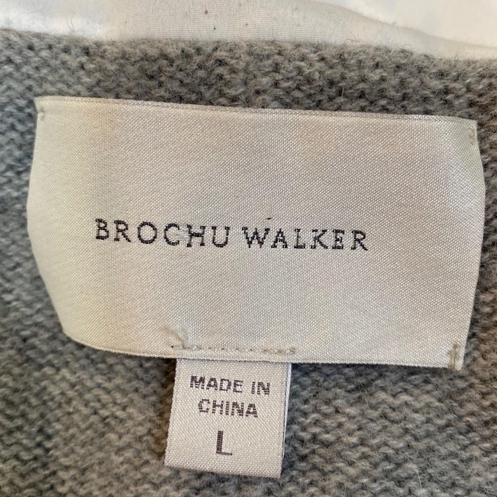 Cashmere and wool sweater with faux shirt underneath